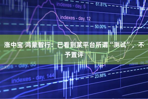 涨中宝 鸿蒙智行：已看到某平台所谓“测试”，不予置评